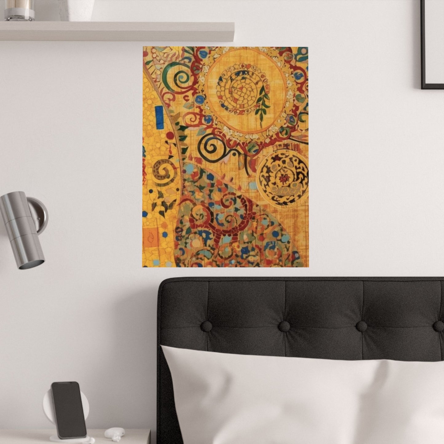 Vibrant Gold Abstract Wall Art Poster For Elegant Decor - Rosetta Creative Boutique