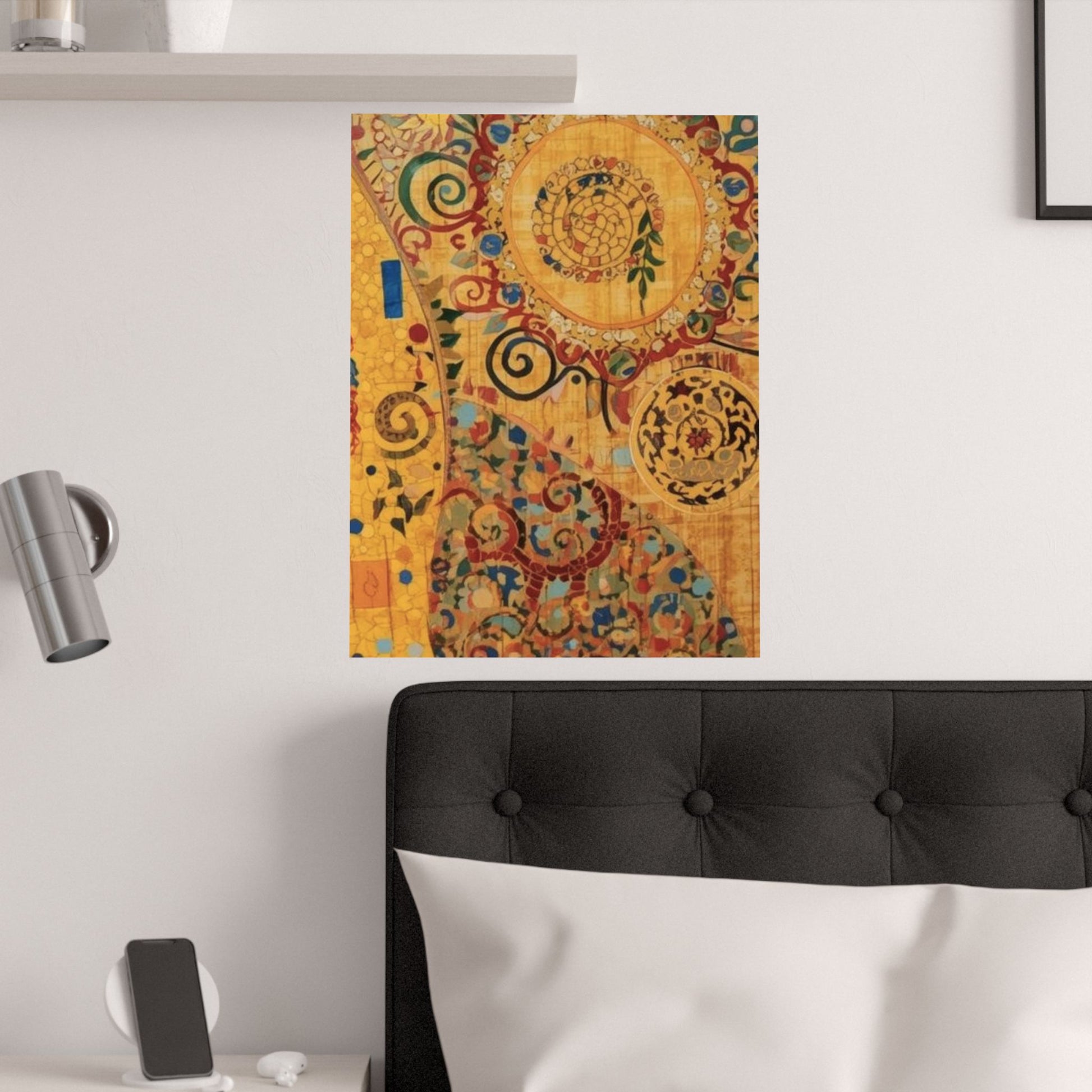 Vibrant Gold Abstract Wall Art Poster For Elegant Decor - Rosetta Creative Boutique