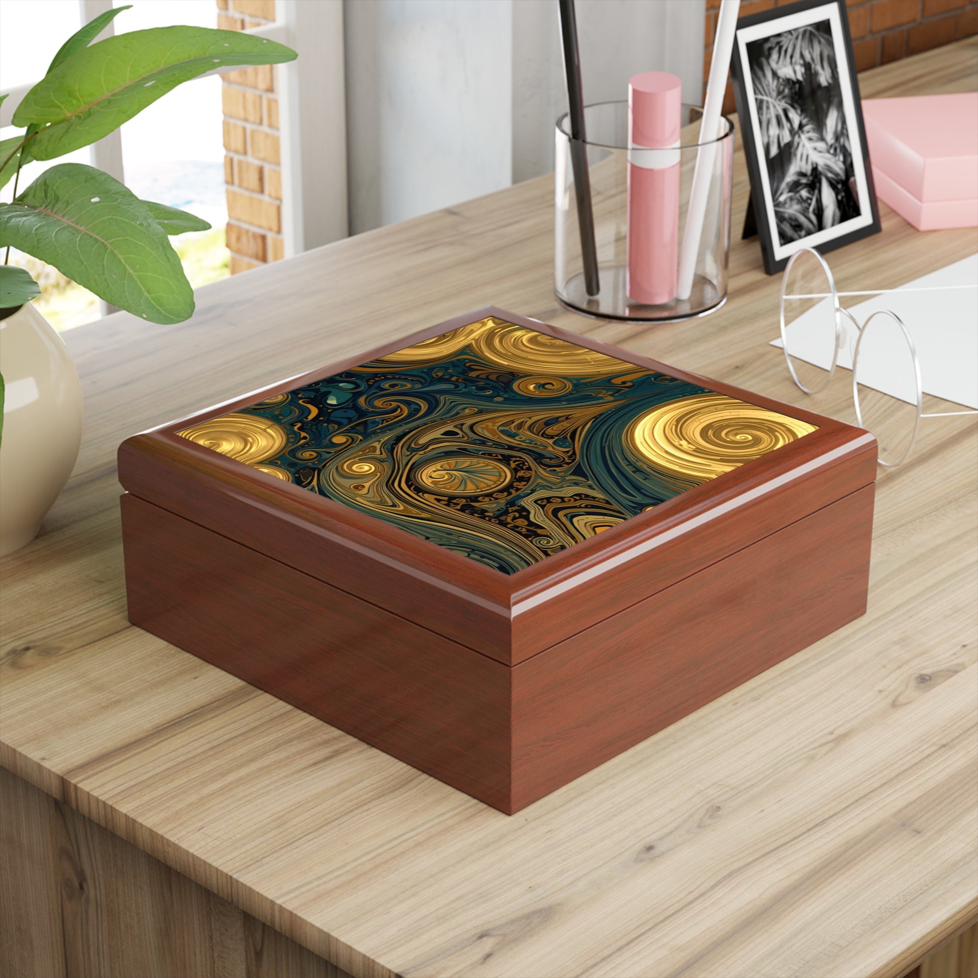 Elegant Swirl Jewel Box Organizer Gift For Her Home Decor - Rosetta Creative Boutique