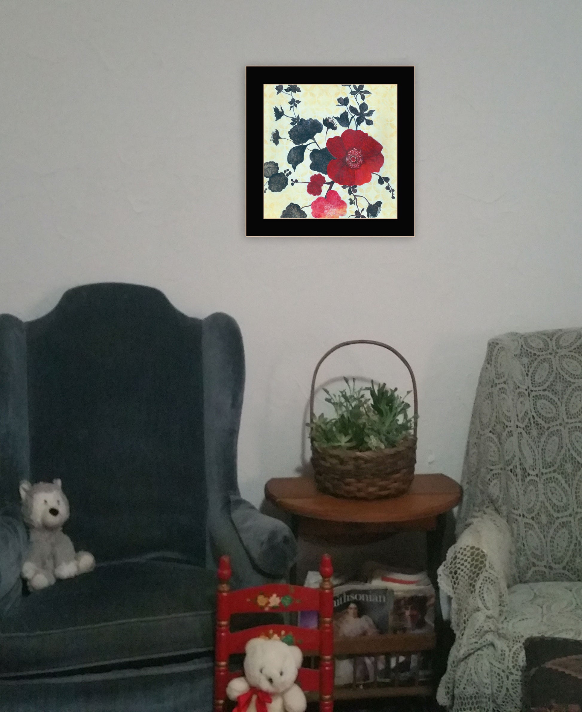 Japanese Blossoms Black Framed Print Wall Art-3