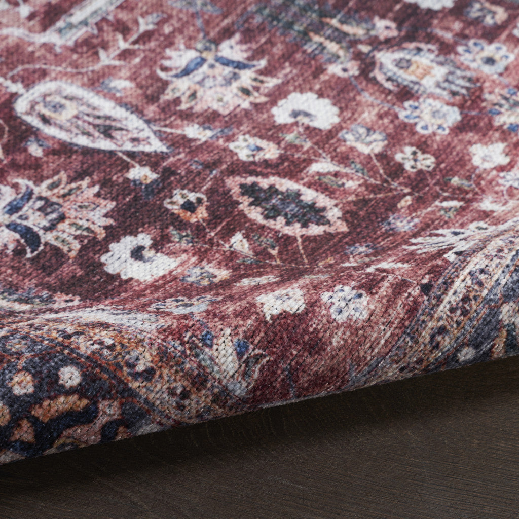 Red Ivory Oriental Area Rug 5x7 Distressed Power Loom Design - Rosetta Creative Boutique