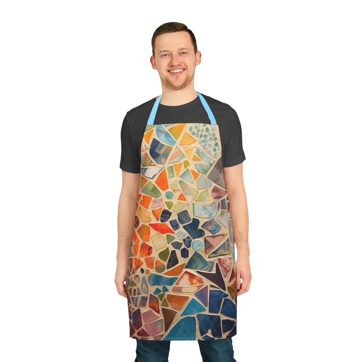 Colorful Mosaic Apron for Cooking and Crafting, Artistic Kitchen Gift, Chef's Apron, DIY Enthusiast Gift, Creative Cooking Gear