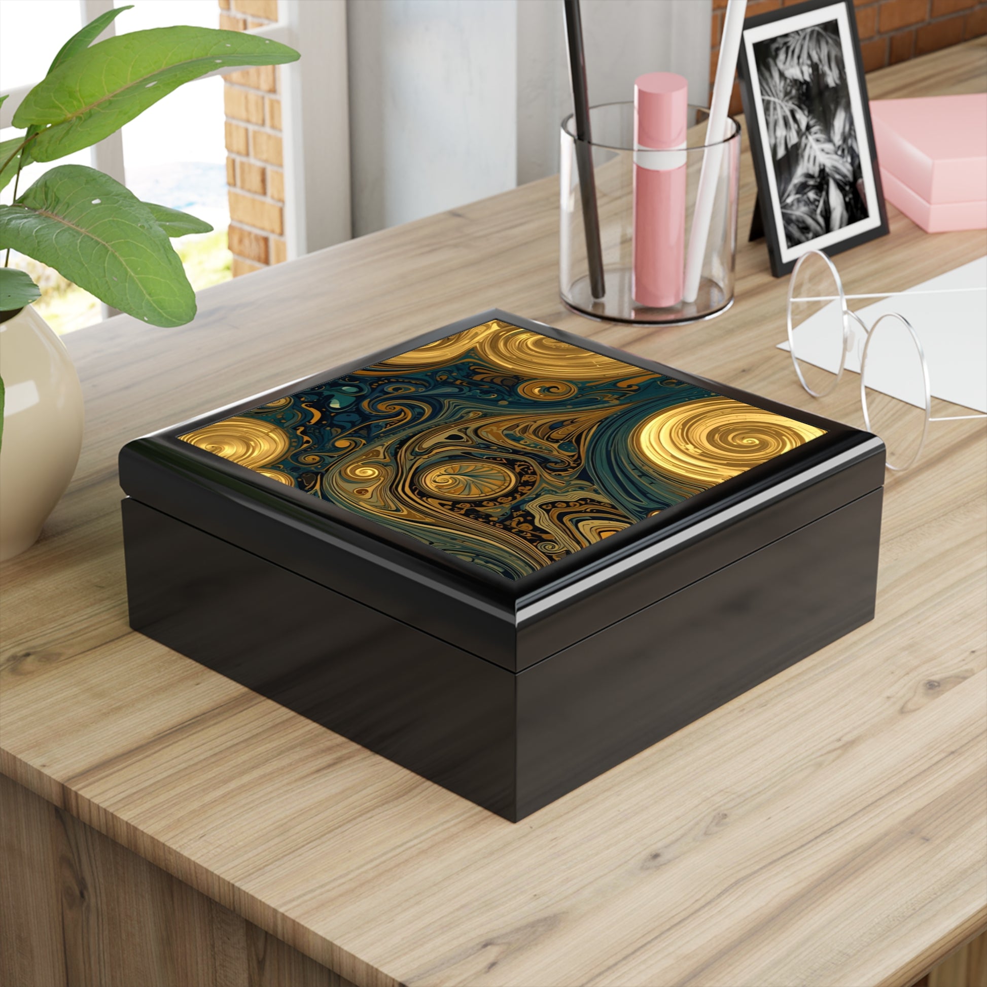 Elegant Swirl Jewel Box Organizer Gift For Her Home Decor - Rosetta Creative Boutique