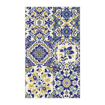 Elegant Floral Tea Towels, Kitchen Decor, Blue Yellow Home Accessories, Gift for Housewarming, Wedding, or Holidays