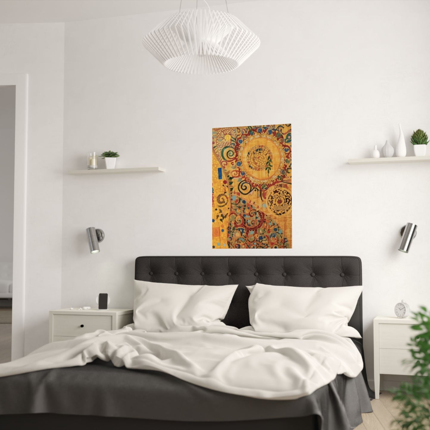 Vibrant Gold Abstract Wall Art Poster For Elegant Decor - Rosetta Creative Boutique