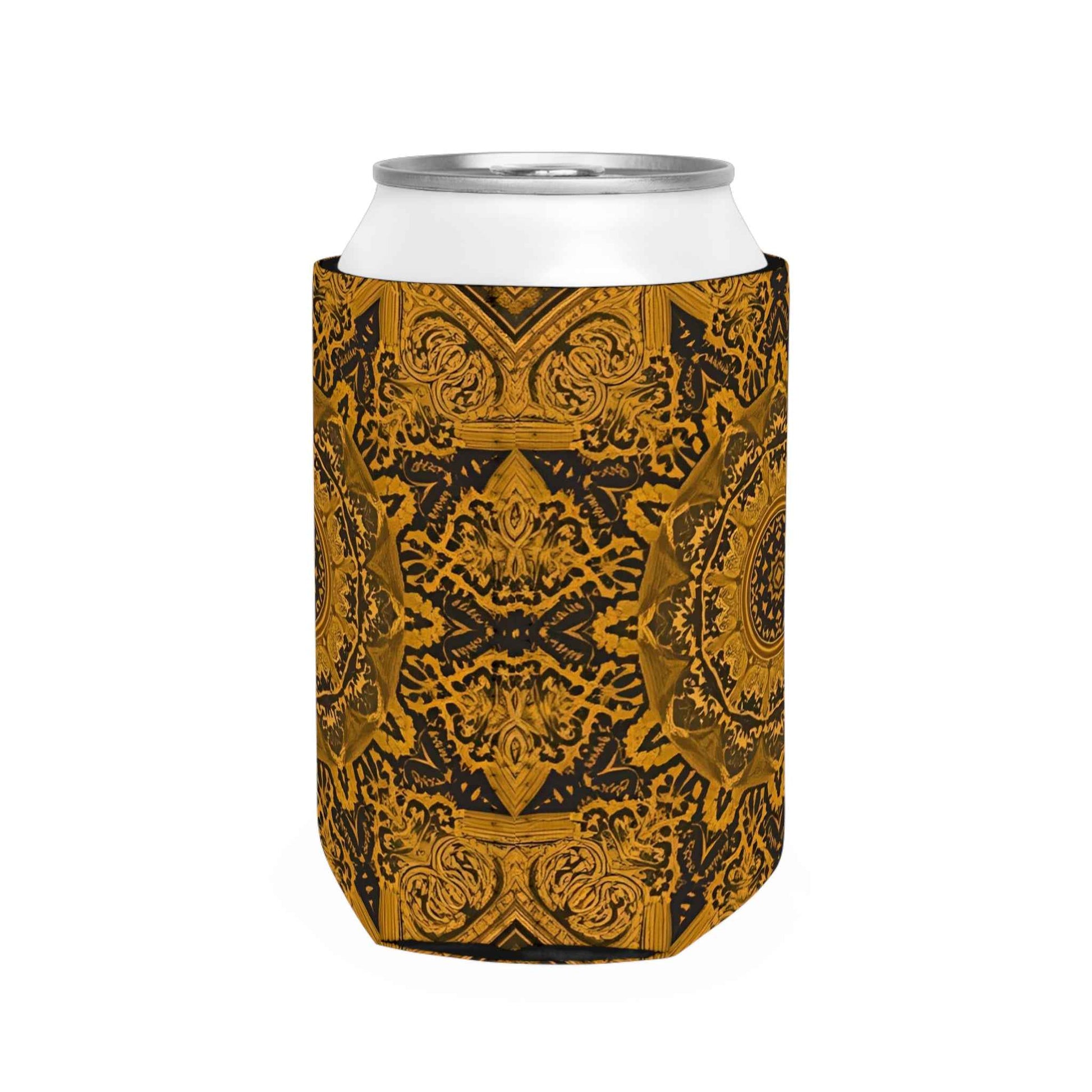 Stylish Mandala Boho Can Cooler Sleeve, Summer Drink Holder, Festival Gear, Beach Essential, Unique Gift Idea, Bohemian Decor