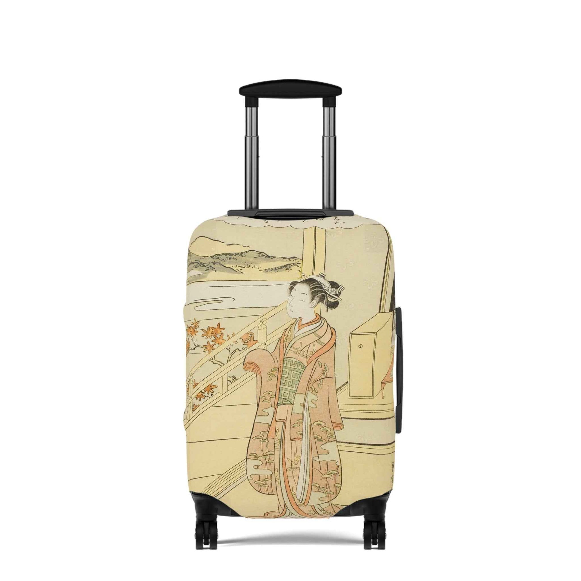Japanese Painting Luggage Cover | Suitcase Protector Travel Accessory | Gift for Travelers & Wanderlust Decor by Rosetta Creative Boutique - Rosetta Creative Boutique