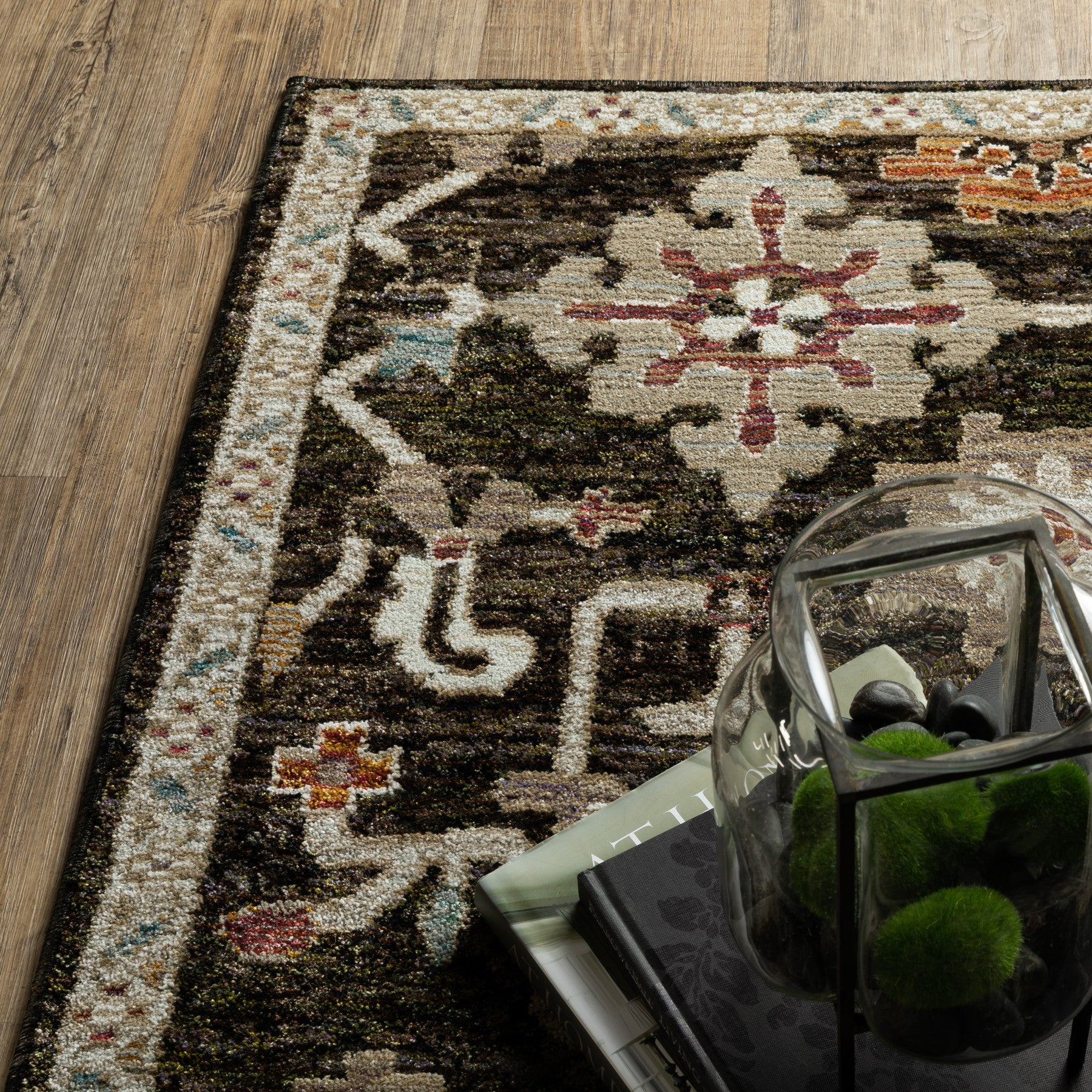 Brown Black Ivory Oriental Area Rug 2x3 Power Loom Decor - Rosetta Creative Boutique
