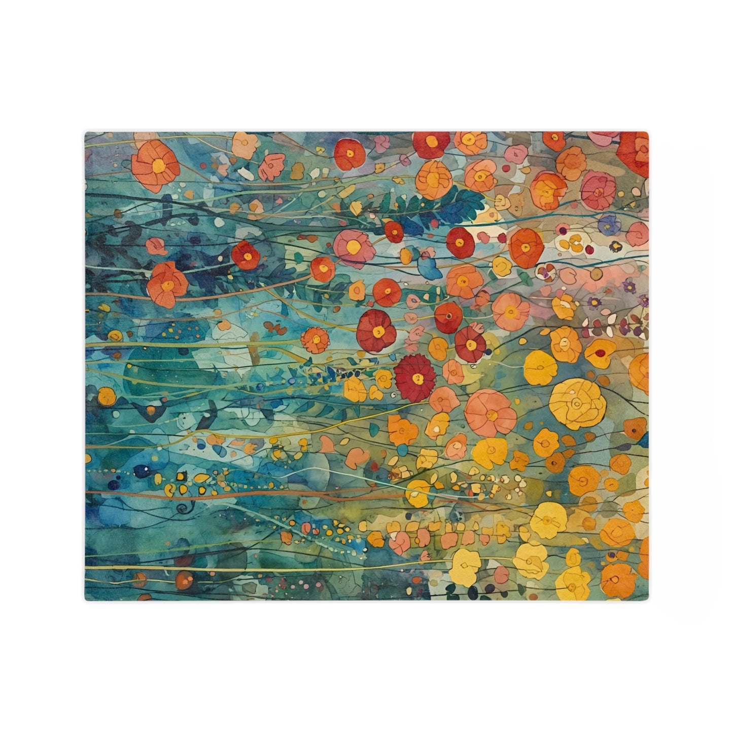 Vibrant Floral Microfiber Blanket - Exclusively at Rosetta Creative Boutique, Cozy Home Decor, Perfect for Picnics, Gifts, Boho Style, Unique Throw, All Seasons - Rosetta Creative Boutique
