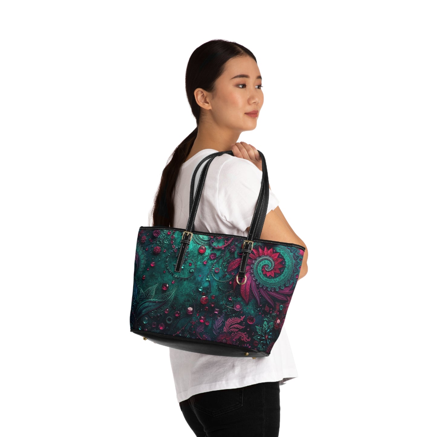 Boho Chic PU Leather Shoulder Bag Stylish Everyday Tote - Rosetta Creative Boutique