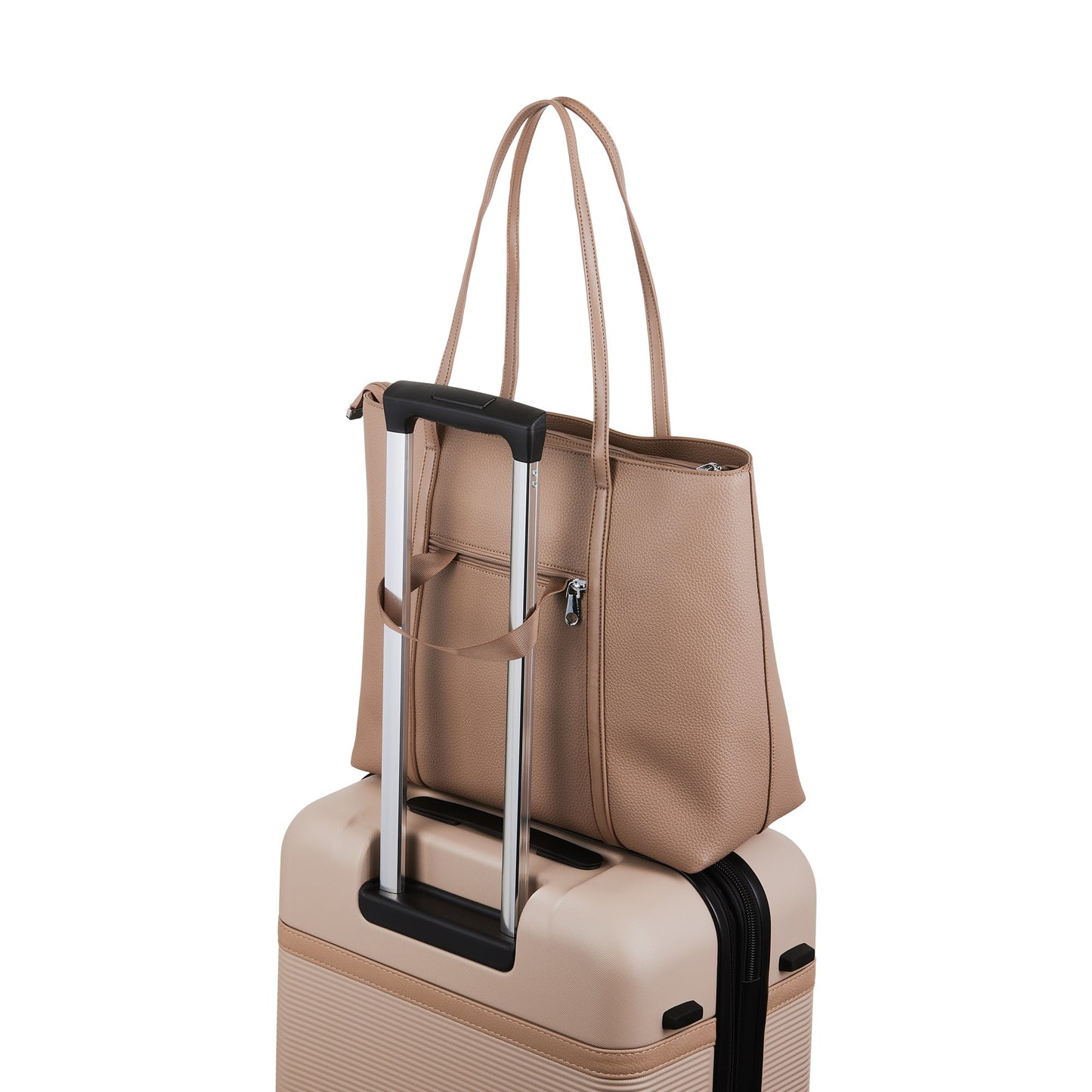 Pure Business Tote Vegan Leather Laptop Organizer Bag - Rosetta Creative Boutique