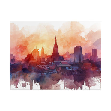 Bangkok Cityscape Posters Rolled Wall Art Home Decor Gift - Rosetta Creative Boutique