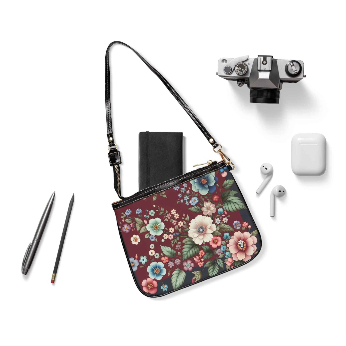 Floral Shoulder Bag - Boho Small Purse for Women, Everyday Crossbody Messenger Bag, Perfect Gift for Her - Rosetta Creative Boutique