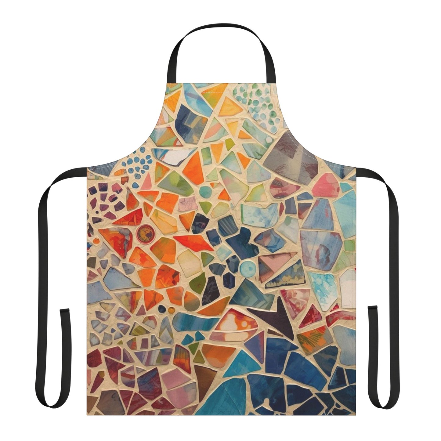 Colorful Mosaic Apron for Cooking and Crafting, Artistic Kitchen Gift, Chef's Apron, DIY Enthusiast Gift, Creative Cooking Gear
