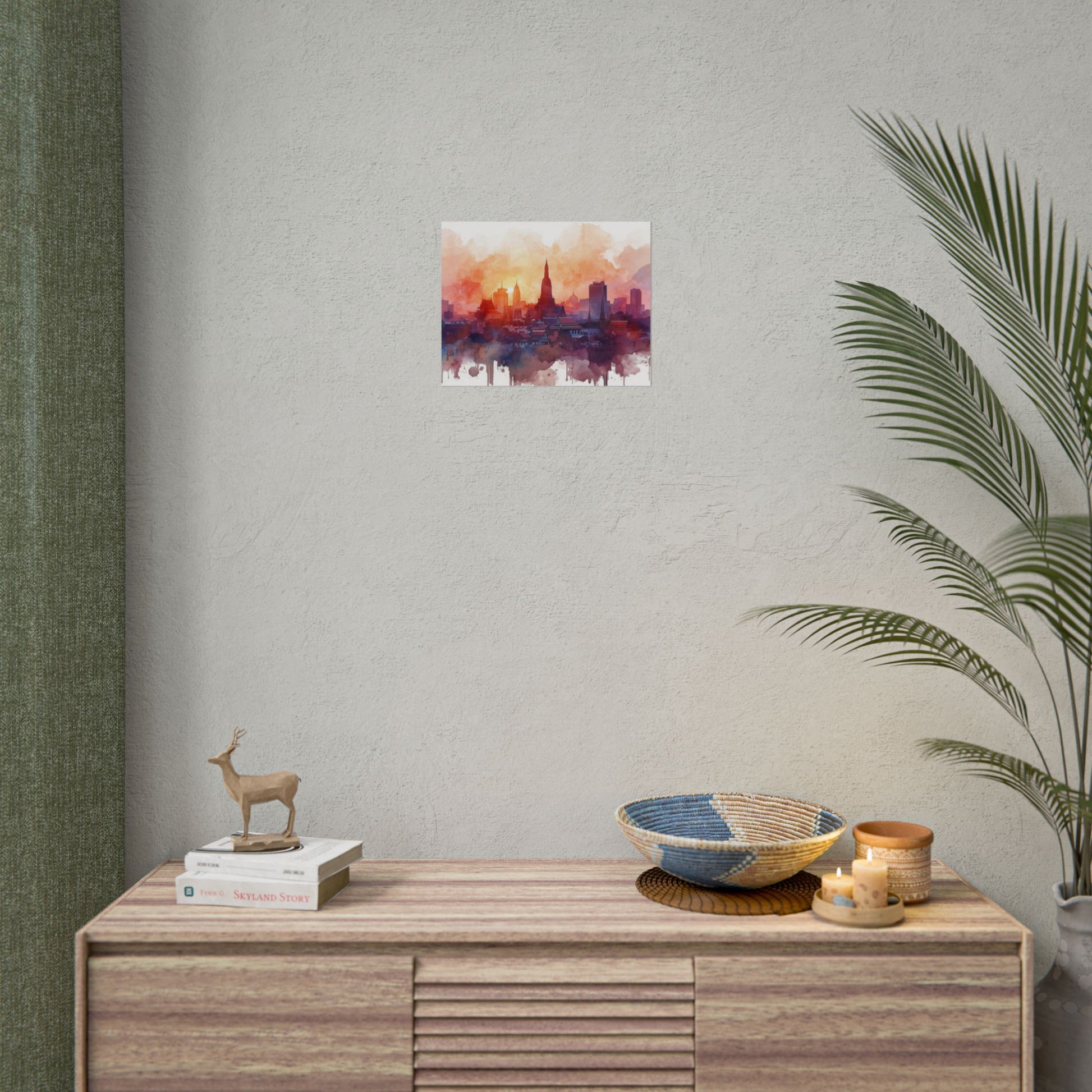 Bangkok Cityscape Posters Rolled Wall Art Home Decor Gift - Rosetta Creative Boutique
