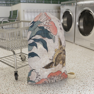 Elegant Japanese Floral Laundry Bag with Bird Design Gift - Perfect for Stylish Organization - Rosetta Creative Boutique