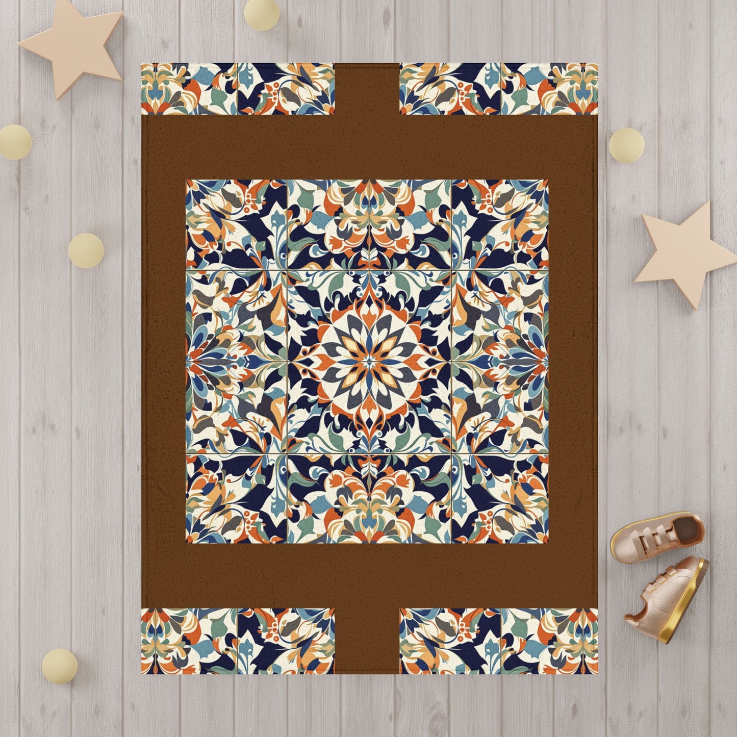 Vibrant Floral Toddler Blanket