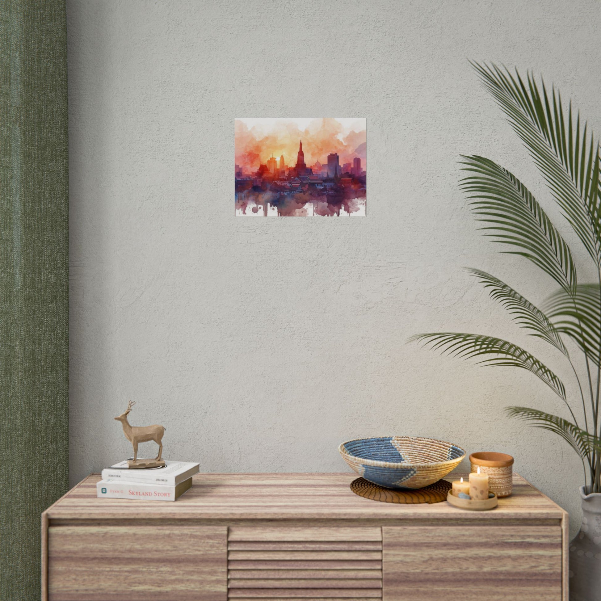 Bangkok Cityscape Posters Rolled Wall Art Home Decor Gift - Rosetta Creative Boutique