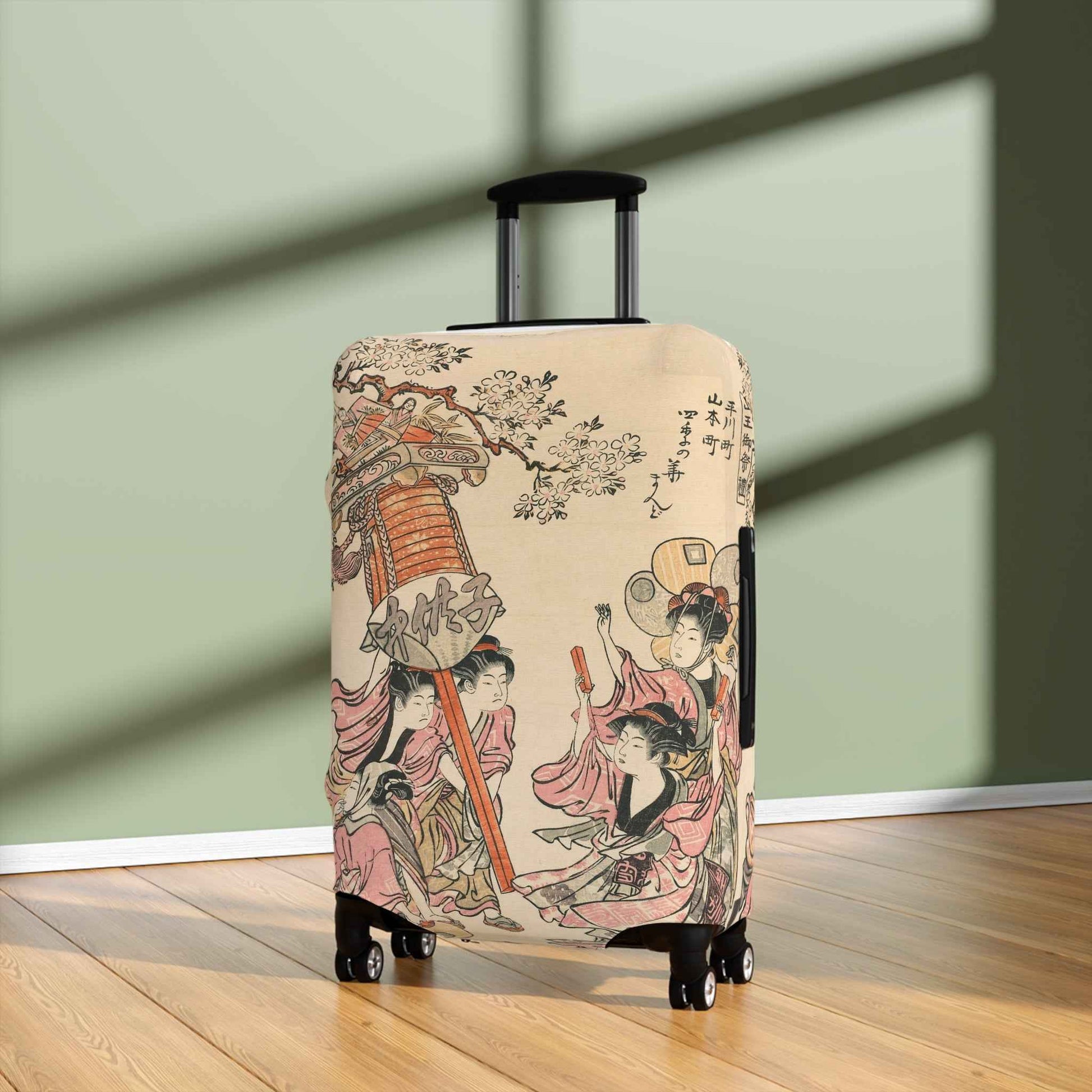 Japanese Geisha Luggage Cover – Vintage-Inspired Travel Accessory by Rosetta Creative Boutique, Unique Suitcase Protector & Personalized Gift Idea - Rosetta Creative Boutique