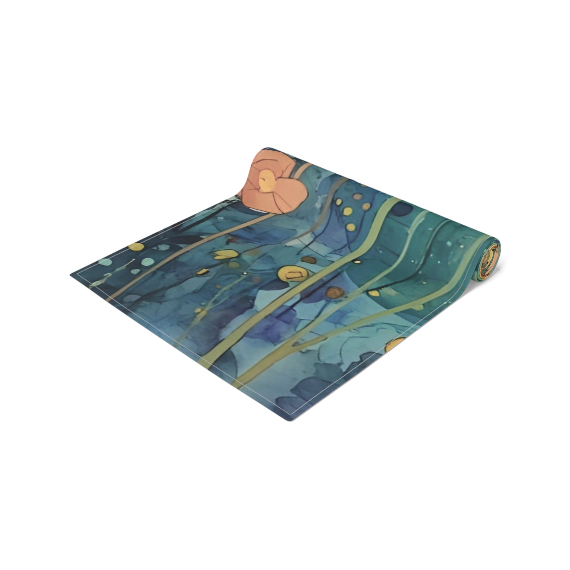 Vibrant Floral Table Runner, Vibrant Cotton & Poly Table Decor, Perfect for Home Decor, Weddings, and Gatherings - Rosetta Creative Boutique