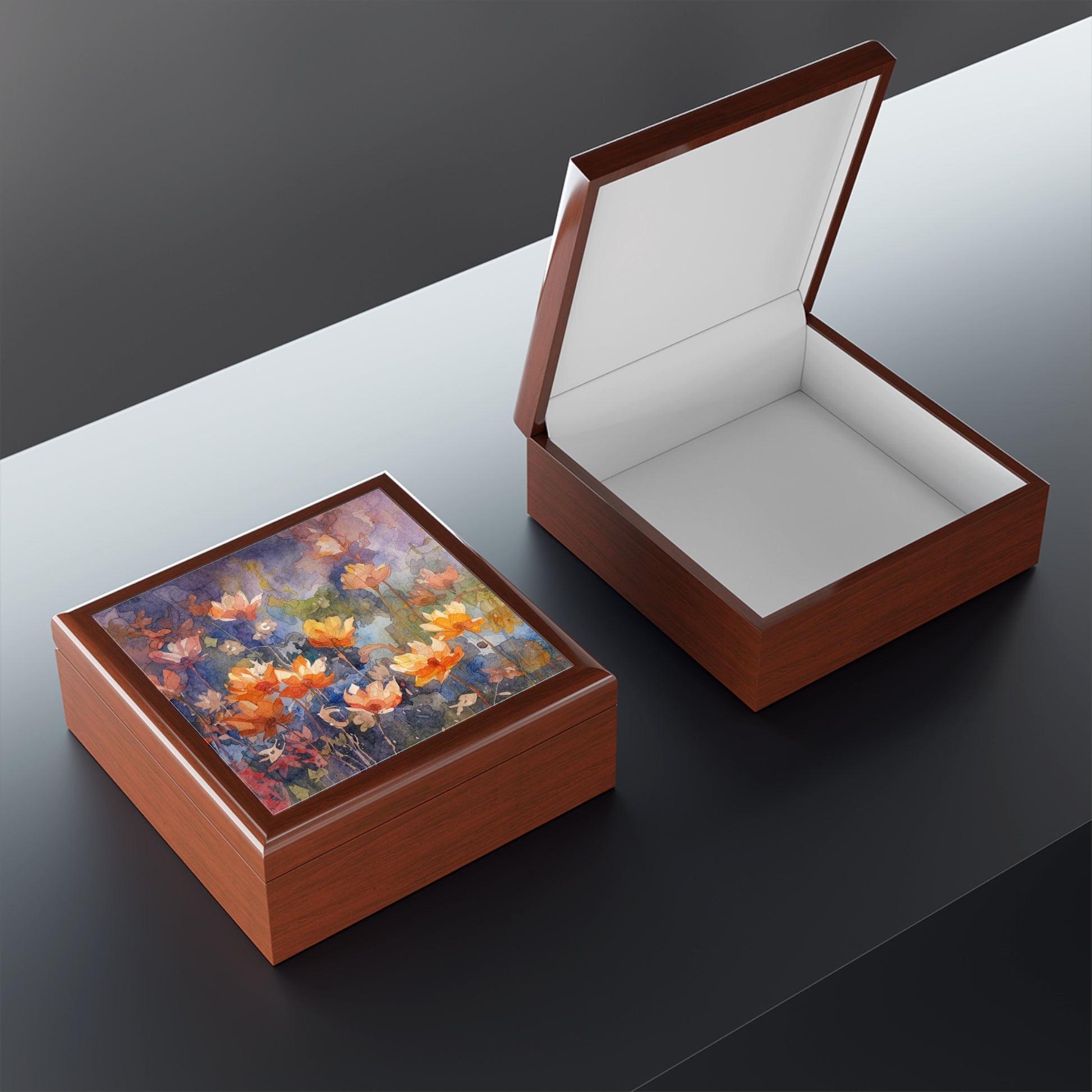 Floral Jewelry Box Keepsake Organizer For Her Home Decor - Rosetta Creative Boutique