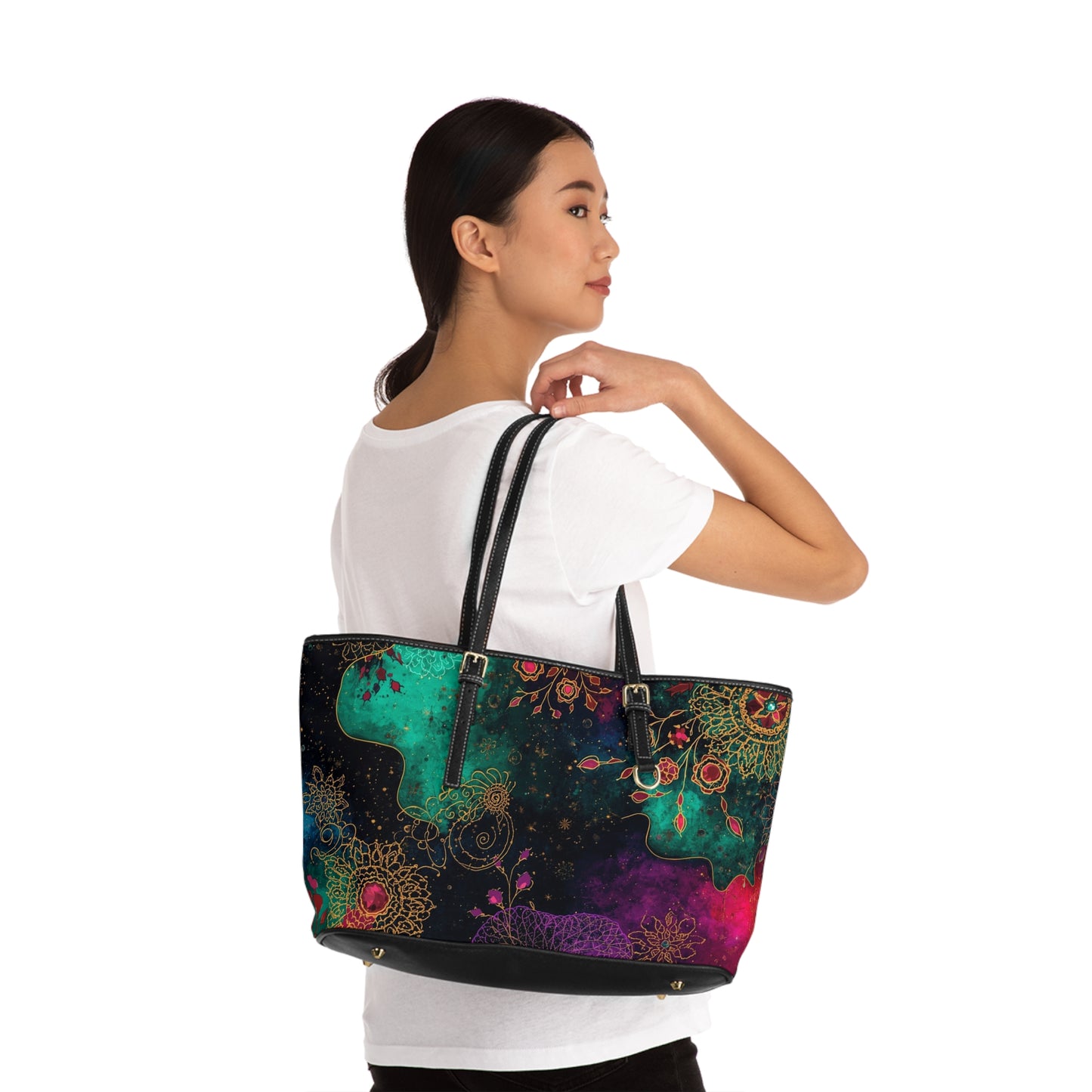 Vibrant Vegan PU Leather Shoulder Bag Boho Chic Handbag - Rosetta Creative Boutique