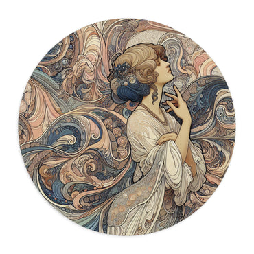 Elegant Art Nouveau Mouse Pad for Vintage Office Decor - Unique Gift & Home Office Accessories - Rosetta Creative Boutique