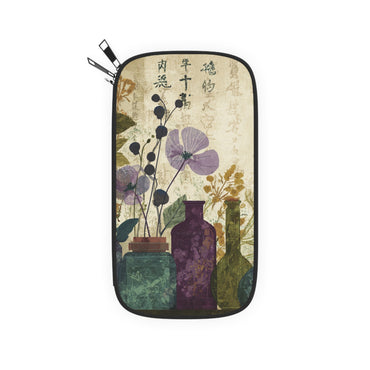 Artistic Passport Wallet, Travel Wallet for Adventurers, Floral Luggage Holder, Unique Gift for Travelers, Vintage Style Travel Accessory - Rosetta Creative Boutique