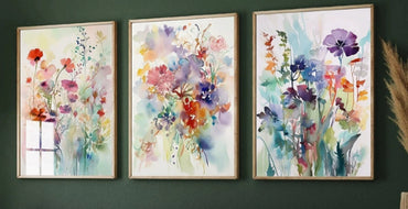 Beautiful Floral Frameless Paintings