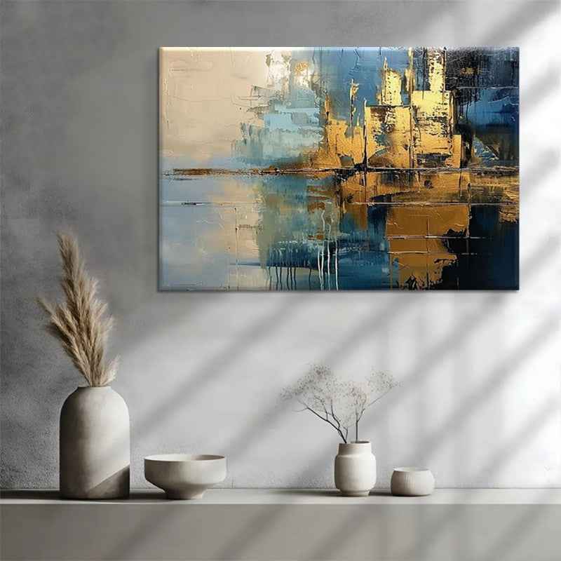 Abstract Modern Painting for Home Office Without Inner Frame