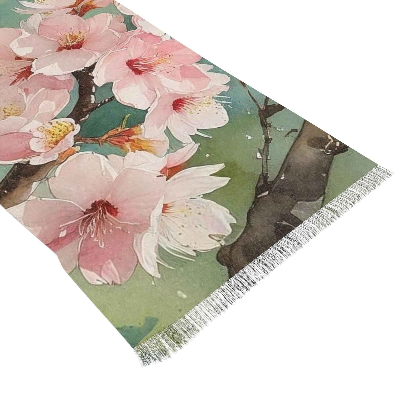 Floral Lightweight Scarf - Stylish Cherry Blossom Spring Accessory, Perfect Gift for Her, Ideal for Layering - Rosetta Creative Boutique