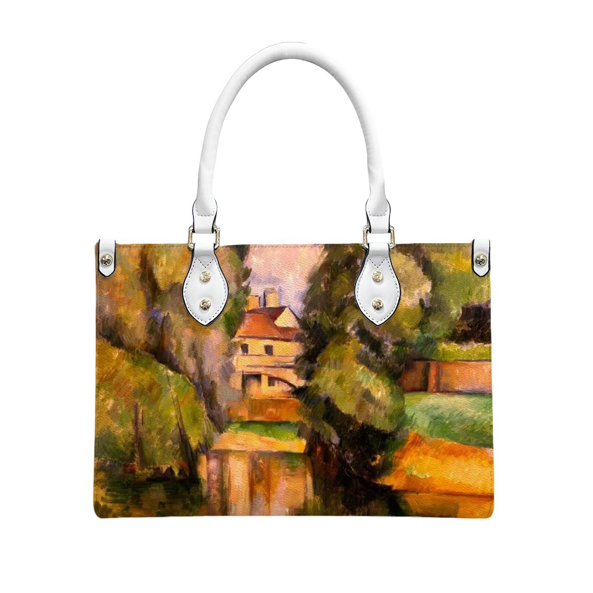Paul Cezanne Tote Bag - Stylish PU Leather Handbag for Women - Rosetta Creative Boutique
