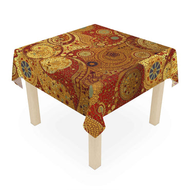Bohemian Mosaic Tablecloth | Elegant Dining Decor, Vintage Style Table Cover, Party Table Decor, Holiday Table Setting