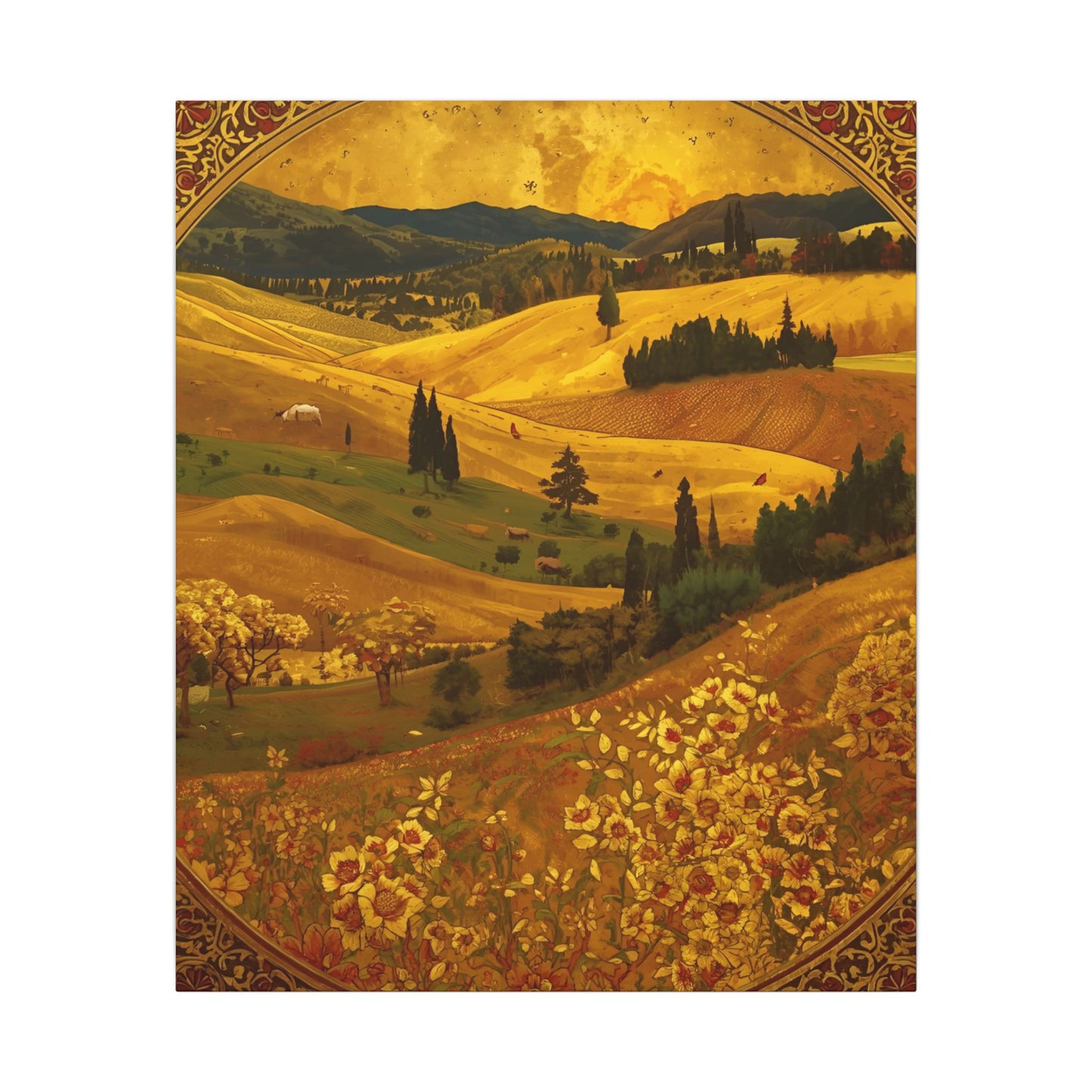 Golden Landscape Canvas Print by Rosetta Creative Boutique | Autumn Wall Art, Home Décor, Rustic Decor, Gift for Nature Lovers, Seasonal Art - Rosetta Creative Boutique