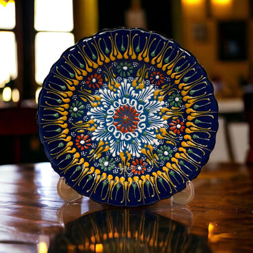 Turkish Ceramic Hand Painted Plate 7 Inch Tulip Floral Wall - Rosetta Creative Boutique