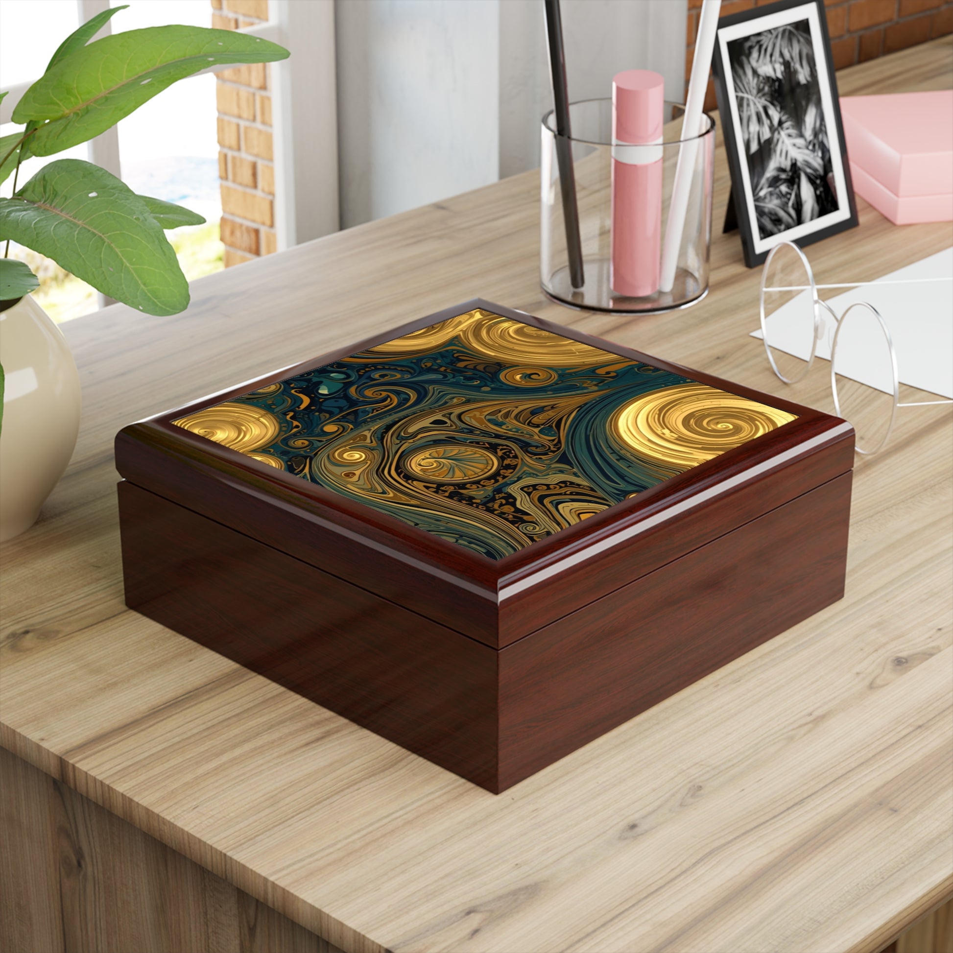 Elegant Swirl Jewel Box Organizer Gift For Her Home Decor - Rosetta Creative Boutique