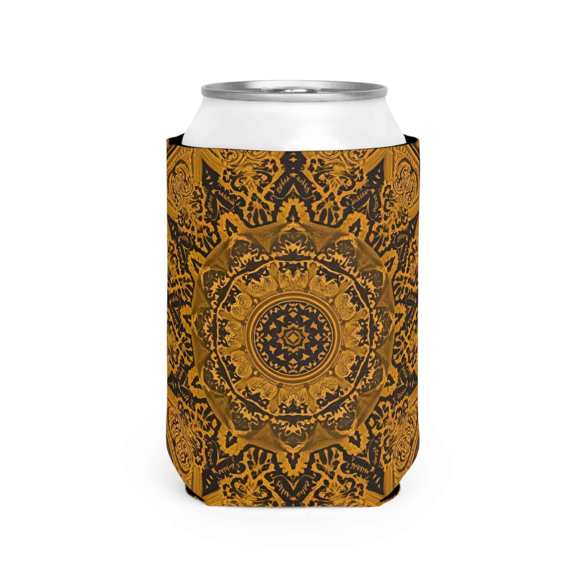Stylish Mandala Boho Can Cooler Sleeve, Summer Drink Holder, Festival Gear, Beach Essential, Unique Gift Idea, Bohemian Decor