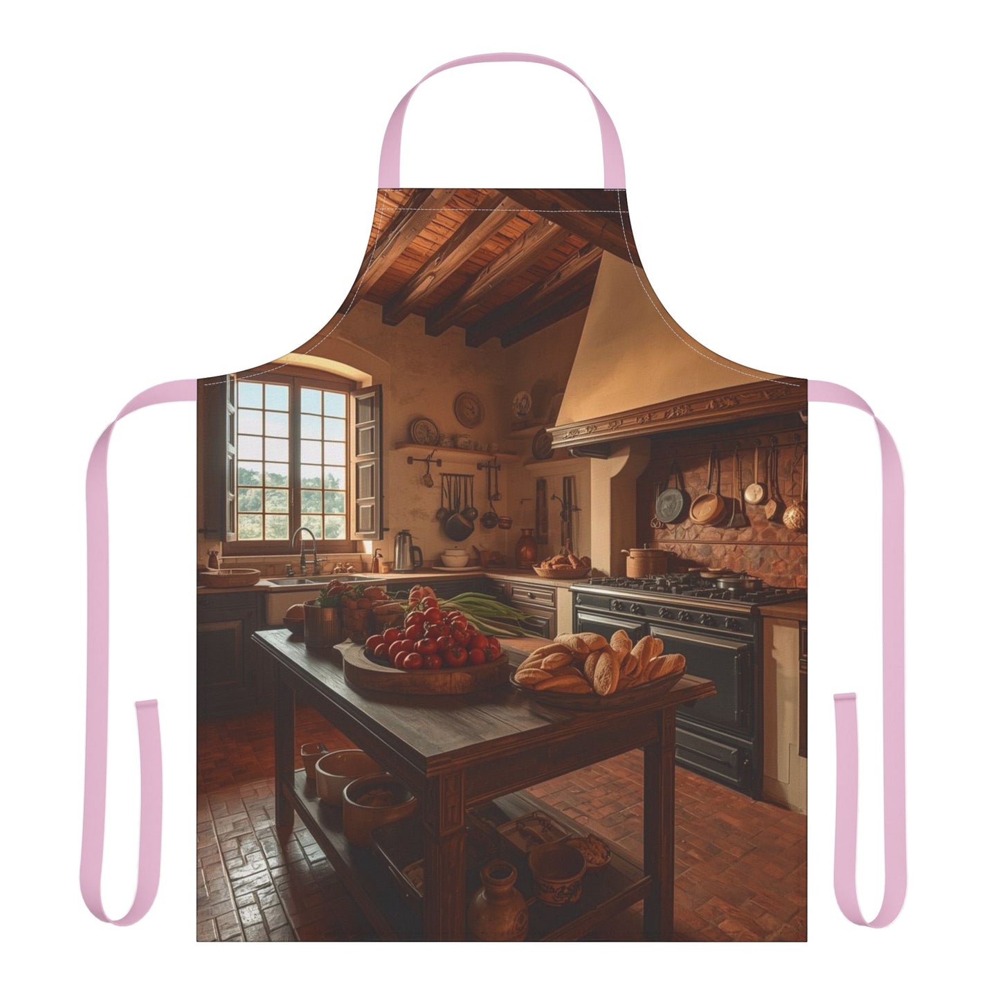 Cozy Tuscan Kitchen Apron, Cooking Gift, Foodie Essentials, Home Chef Apron, 5-Color Straps, Stylish Cooking Gear