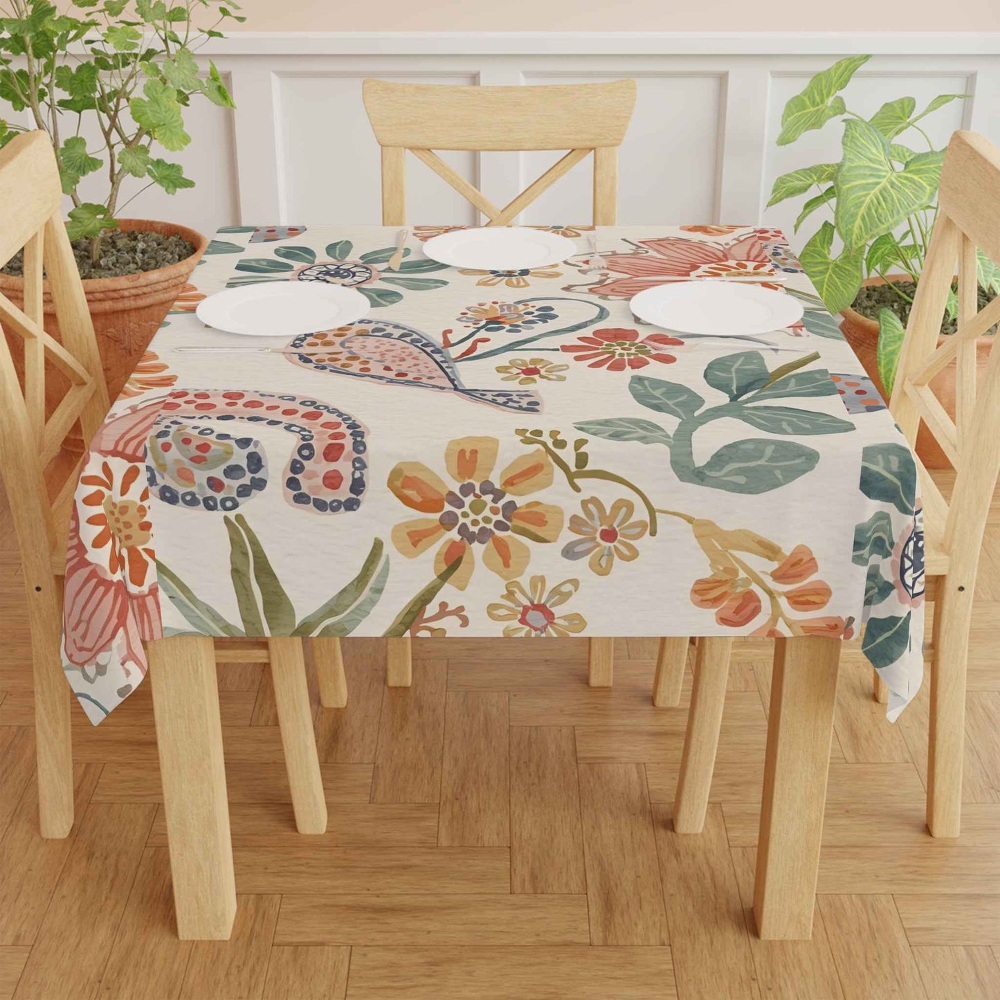 Turkish Floral Tablecloth for Elegant Dining