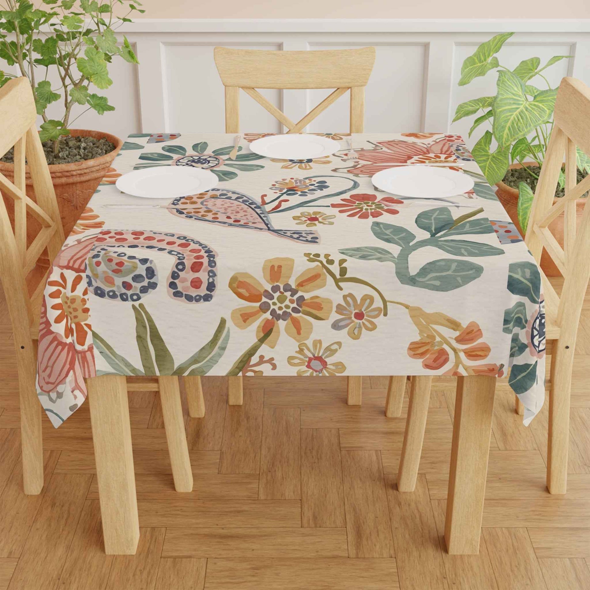 Turkish Floral Tablecloth for Elegant Dining