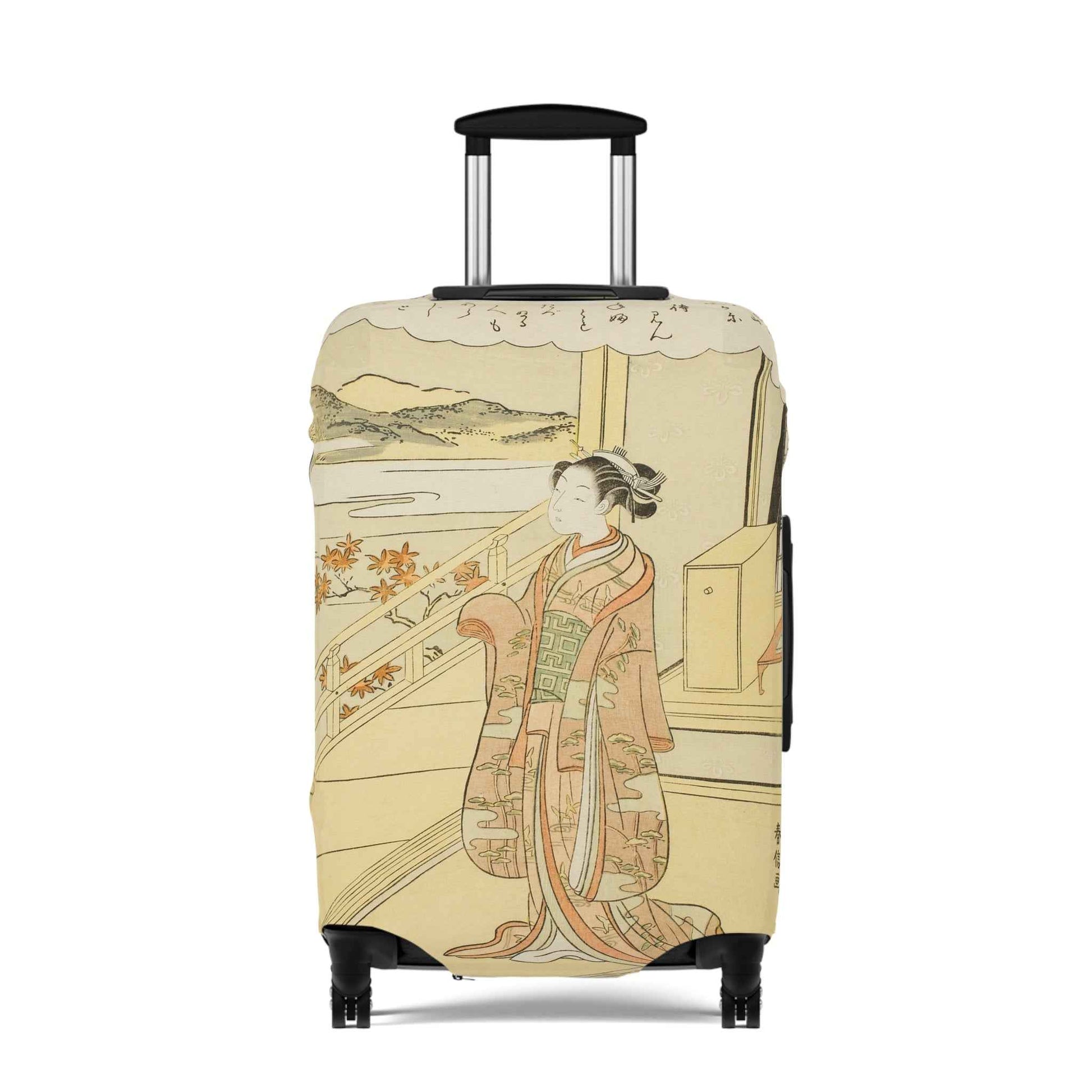 Japanese Painting Luggage Cover | Suitcase Protector Travel Accessory | Gift for Travelers & Wanderlust Decor by Rosetta Creative Boutique - Rosetta Creative Boutique