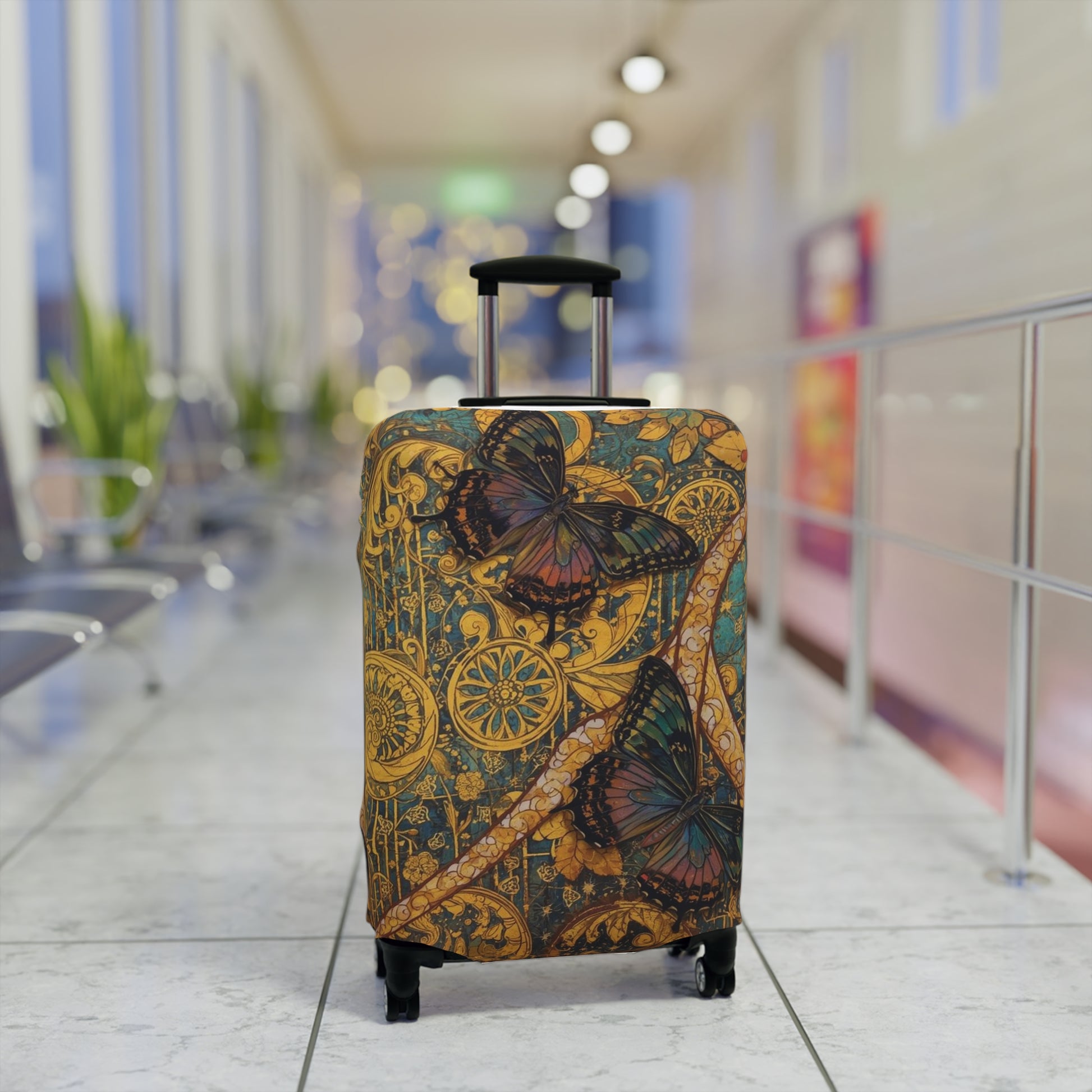 Butterfly Luggage Cover Stylish Suitcase Protector Travel - Rosetta Creative Boutique