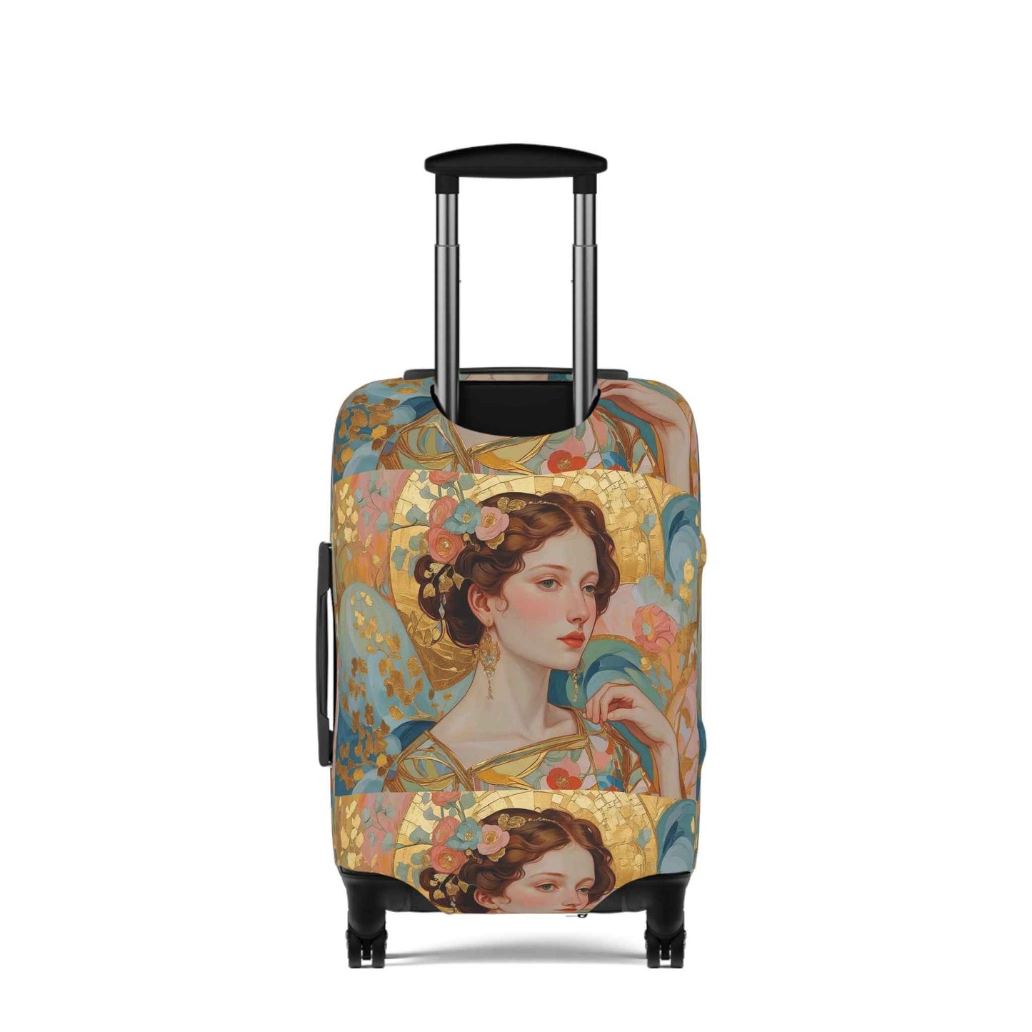 Elegant Klimt-Style Floral Luggage Cover - Vintage Art Suitcase Protector by Rosetta Creative Boutique - Rosetta Creative Boutique