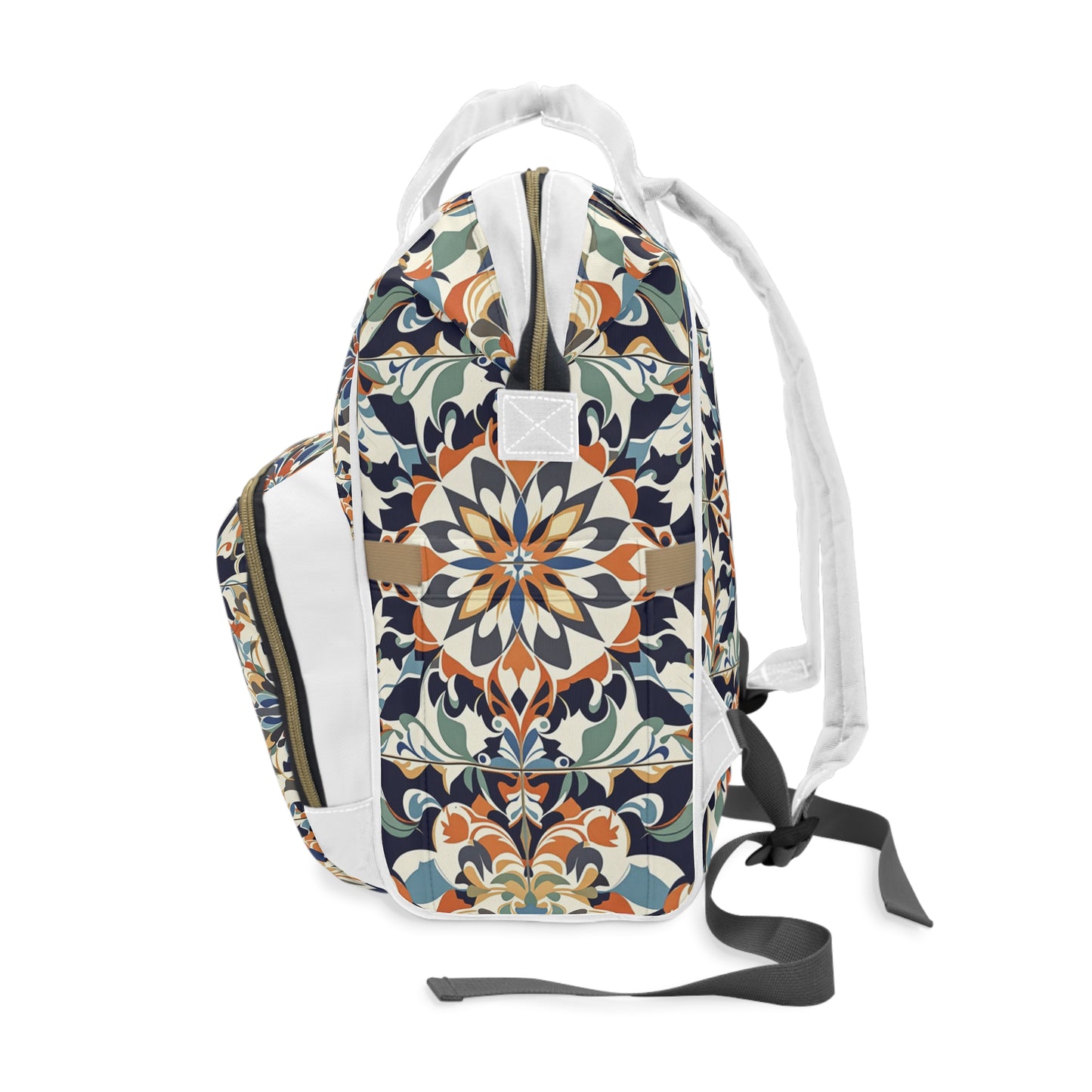 Stylish Italian Tile Backpack - Rosetta Creative Floral Bag for Trendy Adventures - Rosetta Creative Boutique