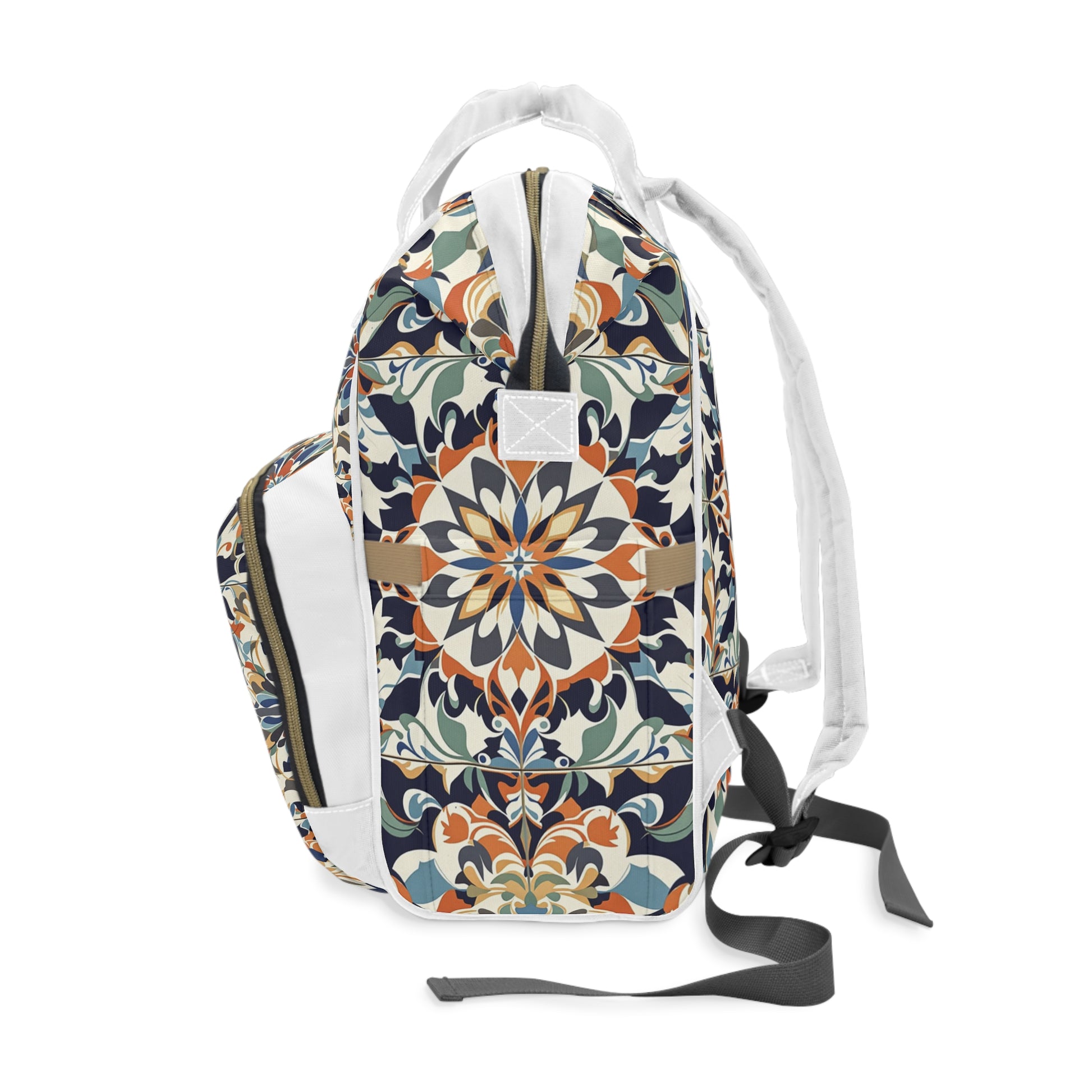 Stylish Italian Tile Backpack - Rosetta Creative Floral Bag for Trendy Adventures - Rosetta Creative Boutique