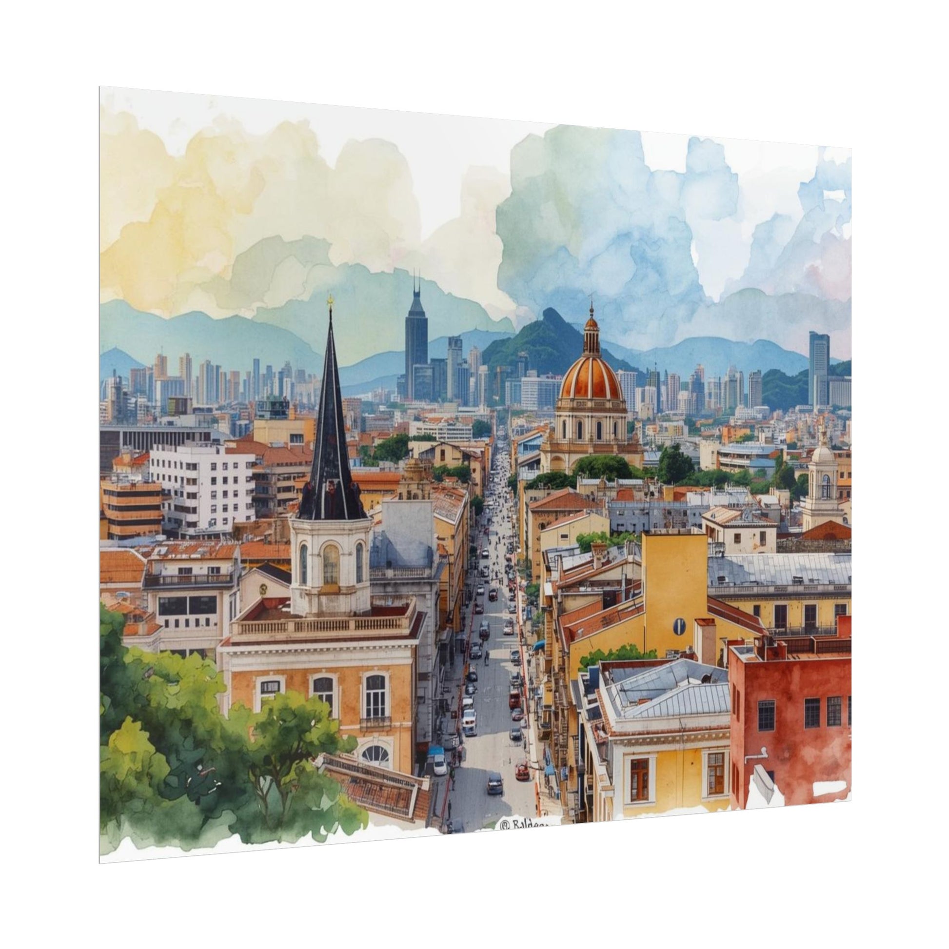 Cityscape Art Print of Sao Paolo, Brazil by Rosetta Creative Boutique, Rolled Posters, Modern Wall Decor, Urban Art, Home Decoration, Landscape Photography - Rosetta Creative Boutique