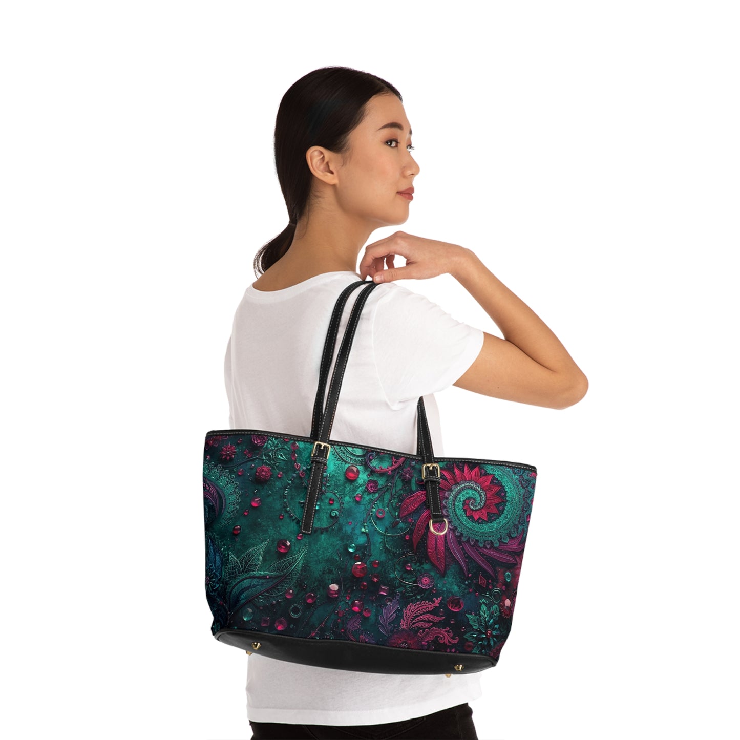 Boho Chic PU Leather Shoulder Bag Stylish Everyday Tote - Rosetta Creative Boutique