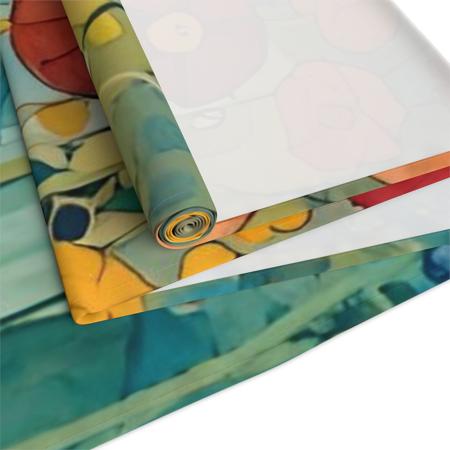 Vibrant Floral Table Runner, Vibrant Cotton & Poly Table Decor, Perfect for Home Decor, Weddings, and Gatherings - Rosetta Creative Boutique
