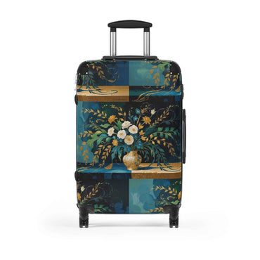 Klimt Floral Print Suitcase - Exclusive Vintage Travel Luggage by Rosetta Creative Boutique for Getaways and Summer Trips - Rosetta Creative Boutique