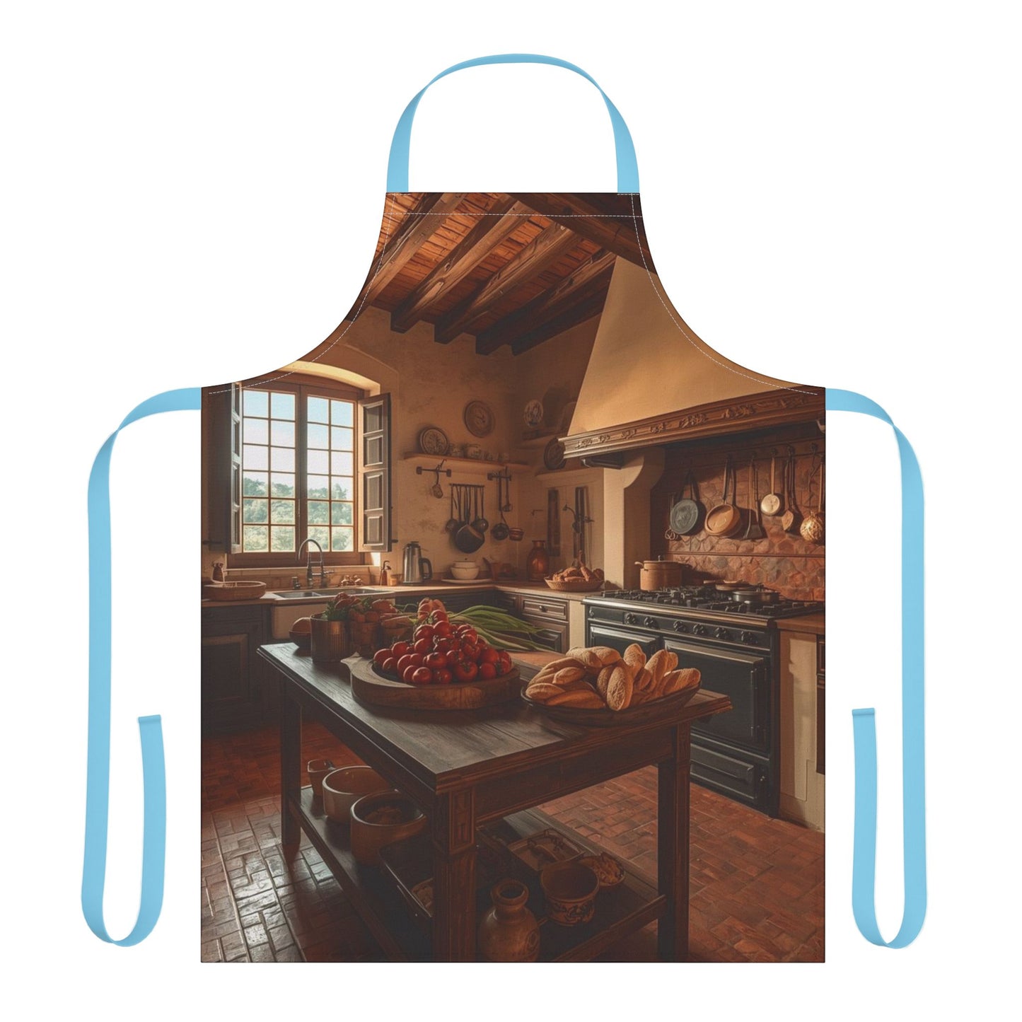 Cozy Tuscan Kitchen Apron, Cooking Gift, Foodie Essentials, Home Chef Apron, 5-Color Straps, Stylish Cooking Gear